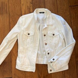 J Crew white denim jacket